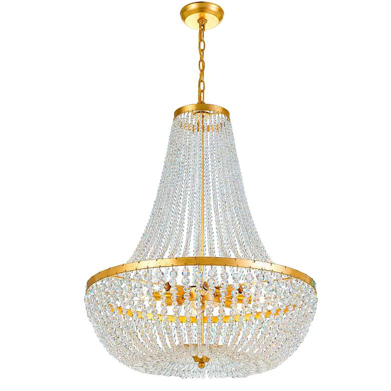 Image 3 Crystorama Rylee 24 3/4" Wide Antique Gold 8-Light Crystal Chandelier more views