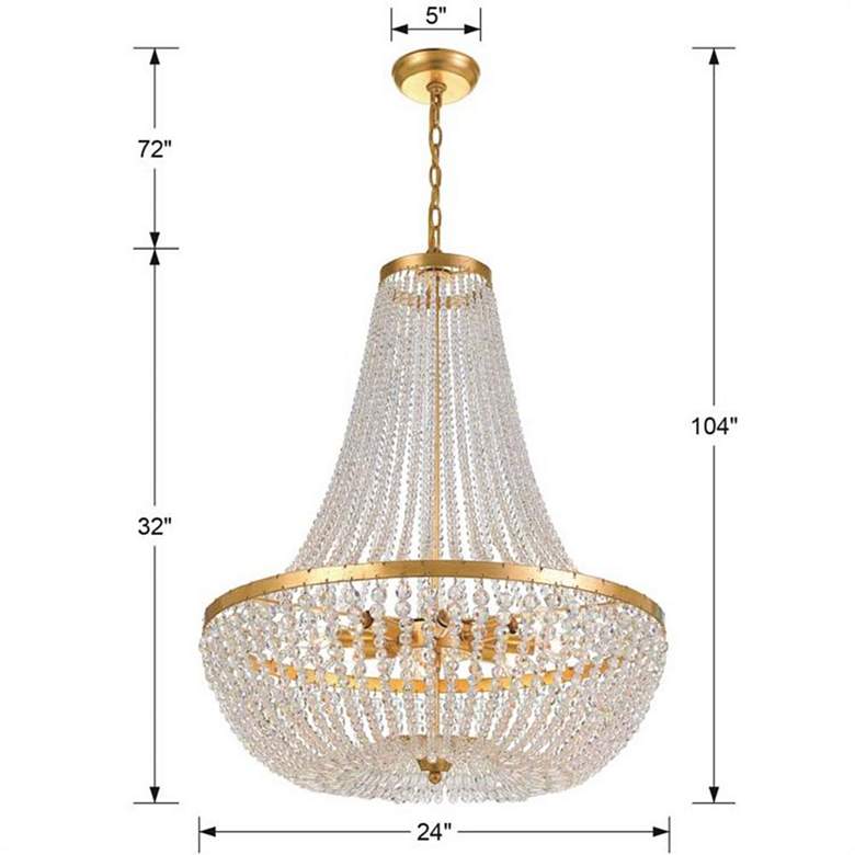 Image 4 Crystorama Rylee 24 3/4 inch Wide Antique Gold 8-Light Crystal Chandelier more views