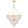 Thumbnail3 of Crystorama Rylee 24 3/4" Wide Antique Gold Chandelier more views
