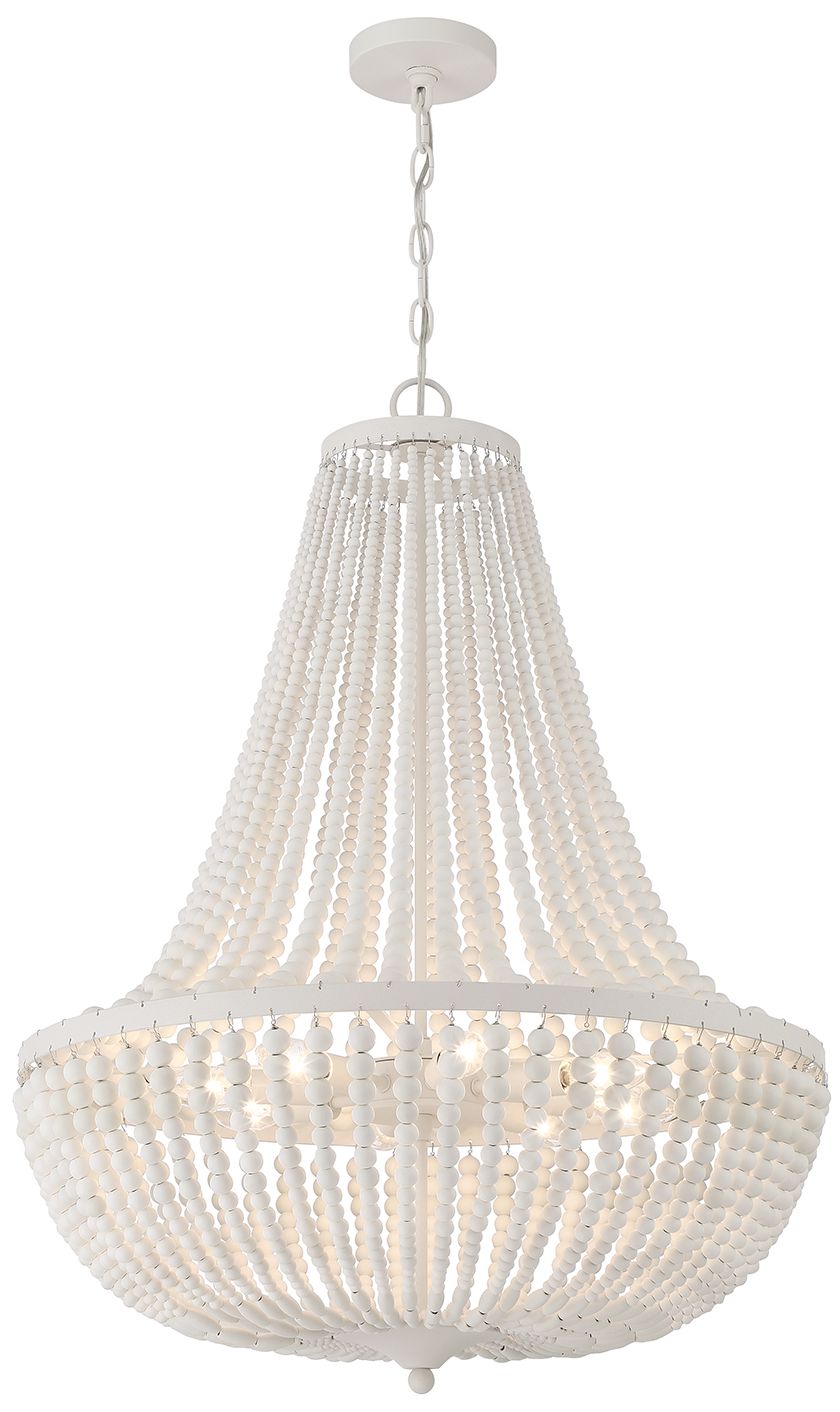 Image Crystorama Rylee 24 3/4" Wide Matte White 8-Light Chandelier