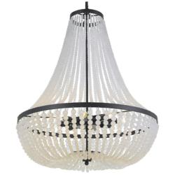 Crystorama Rylee 24" Wide Matte Black Crystal Chandelier