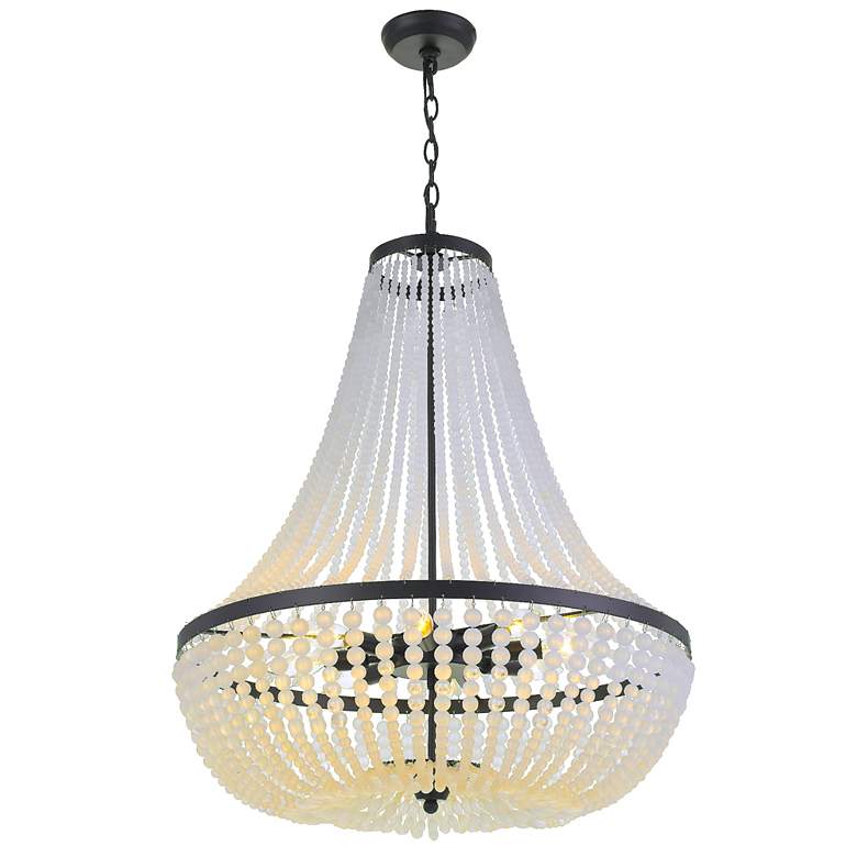 Image 3 Crystorama Rylee 24" Wide Matte Black Crystal Chandelier more views