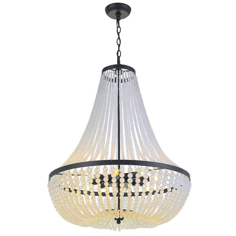 Image 3 Crystorama Rylee 24 inch Wide Matte Black Crystal Chandelier more views