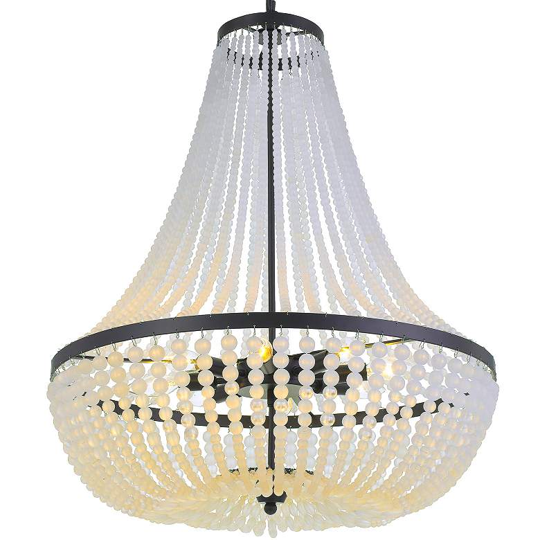 Image 4 Crystorama Rylee 24" Wide Matte Black Crystal Chandelier more views