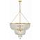Crystorama Rylee 32" Wide 12-Light Antique Gold Crystal Chandelier