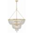 Crystorama Rylee 32" Wide 12-Light Antique Gold Crystal Chandelier