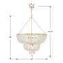 6_Crystorama Rylee 32" Wide 12-Light Antique Gold Crystal Chandelier more views