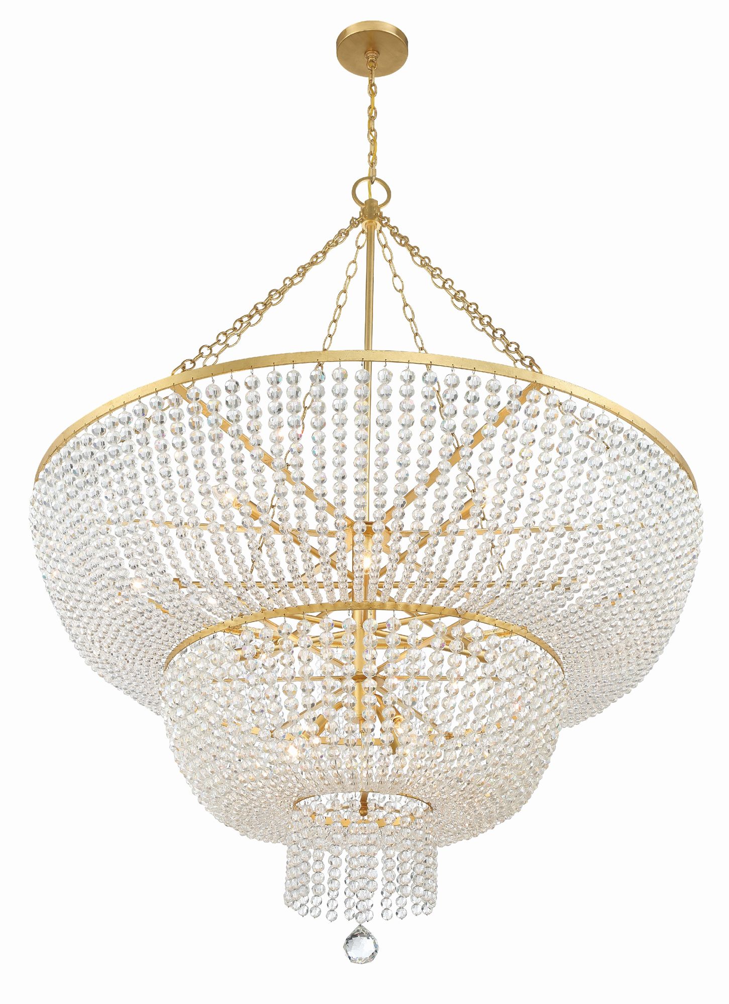 Image 4 Crystorama Rylee 48.5'' Antique Gold Chandelier more views