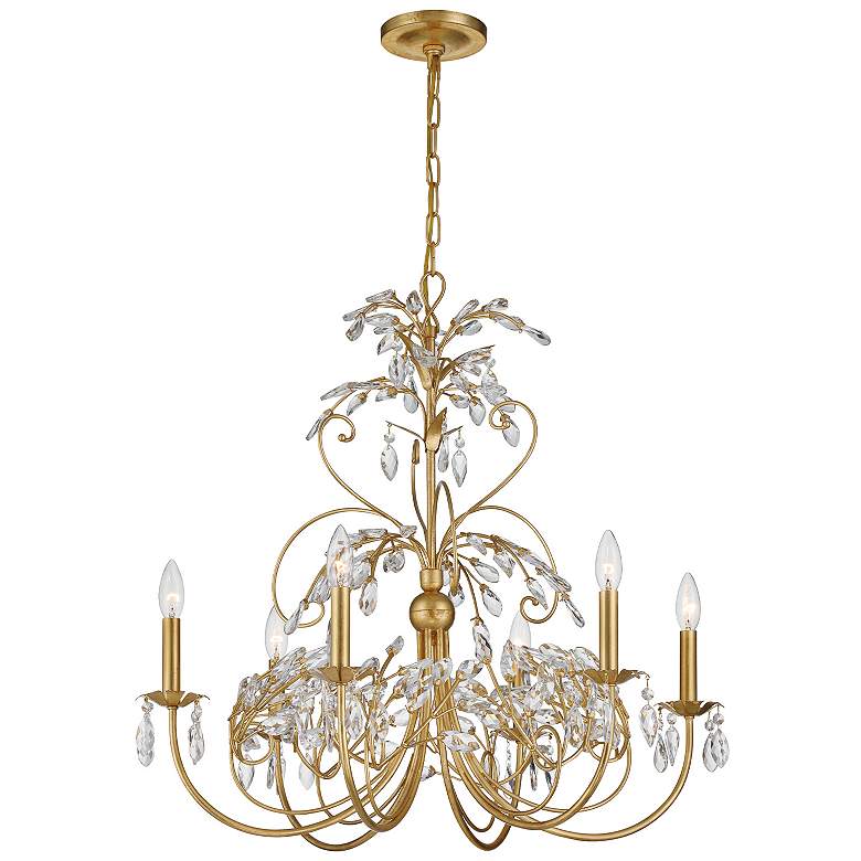 Image 2 Crystorama Sadie 29" Wide Antique Gold 6-Light Chandelier