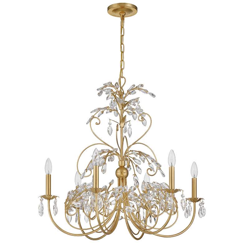 Image 3 Crystorama Sadie 29" Wide Antique Gold 6-Light Chandelier more views