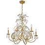 5_Crystorama Sadie 29" Wide Antique Gold 6-Light Chandelier more views