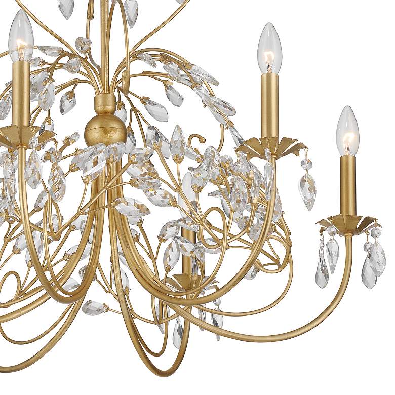 Image 6 Crystorama Sadie 29" Wide Antique Gold 6-Light Chandelier more views