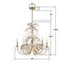 Crystorama Sadie 29" Wide Antique Gold 6-Light Chandelier