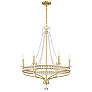 1_Crystorama Seville 28" Wide Aged Brass 6-Light Chandelier