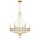 Crystorama Seville 28" Wide Aged Brass 6-Light Chandelier
