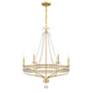 2_Crystorama Seville 28" Wide Aged Brass 6-Light Chandelier more views