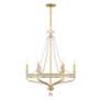 3_Crystorama Seville 28" Wide Aged Brass 6-Light Chandelier more views