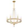 4_Crystorama Seville 28" Wide Aged Brass 6-Light Chandelier more views