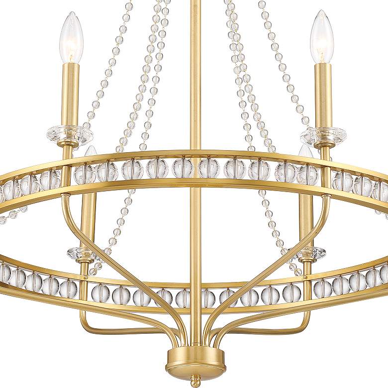 Image 5 Crystorama Seville 28" Wide Aged Brass 6-Light Chandelier more views