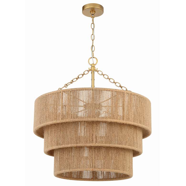 Image 2 Crystorama Shyla 24" Wide Soft Gold 10-Light Drum Chandelier