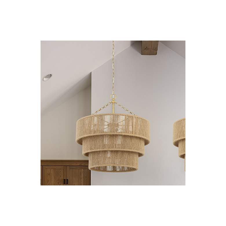 Image 1 Crystorama Shyla 24" Wide Soft Gold 10-Light Drum Chandelier