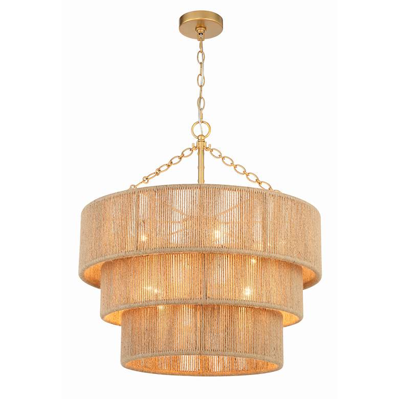 Image 3 Crystorama Shyla 24" Wide Soft Gold 10-Light Drum Chandelier more views