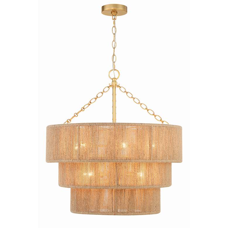 Image 4 Crystorama Shyla 24" Wide Soft Gold 10-Light Drum Chandelier more views