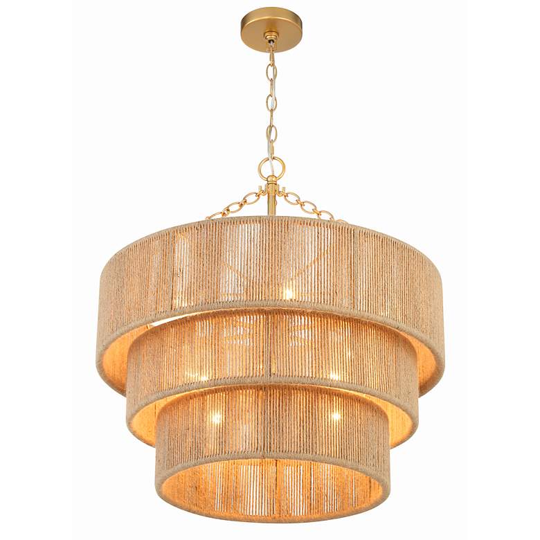 Image 5 Crystorama Shyla 24" Wide Soft Gold 10-Light Drum Chandelier more views