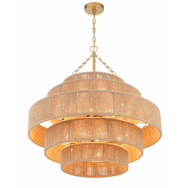 Image 6 Crystorama Shyla 32" Wide Gold Leaf 20-Light Drum Chandelier more views