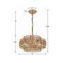 7_Crystorama Silas 16" Wide Sand Steel Wood Beads 4-Light Chandelier more views