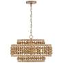 Crystorama Silas 16"W Wooden Beads and Rope Ceiling Light