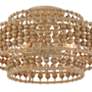 5_Crystorama Silas 16"W Wooden Beads and Rope Ceiling Light more views