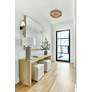 6_Crystorama Silas 16"W Wooden Beads and Rope Ceiling Light more views