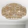 7_Crystorama Silas 16"W Wooden Beads and Rope Ceiling Light more views