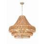4_Crystorama Silas 30" Wide 8-Light Modern Jute Wood Bead Chandelier more views