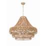 5_Crystorama Silas 30" Wide 8-Light Modern Jute Wood Bead Chandelier more views