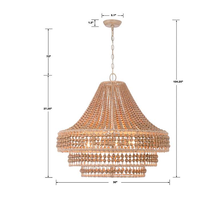 Image 7 Crystorama Silas 30"W Burnished Silver 8-Light Chandelier more views