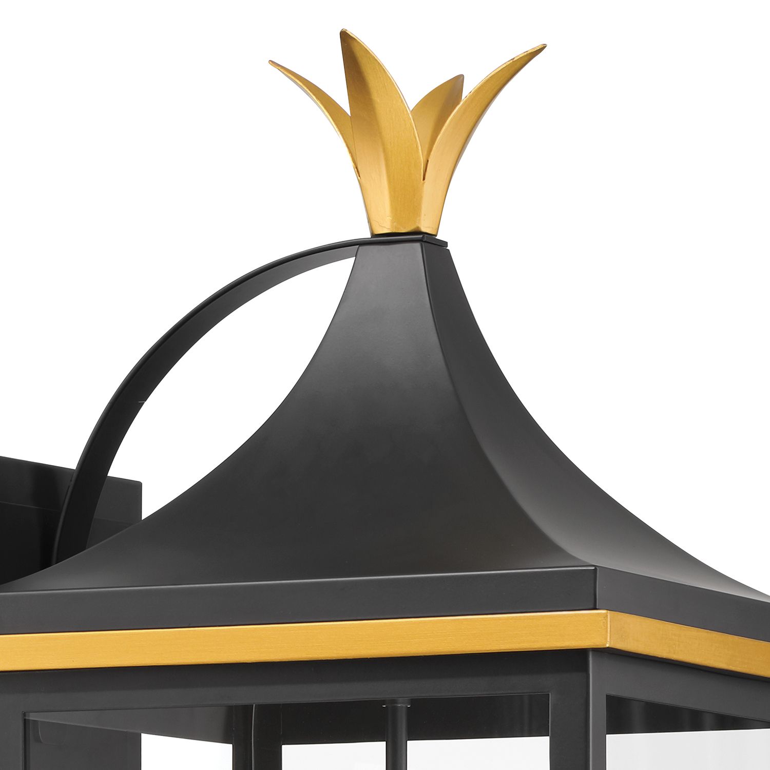 Image 5 Crystorama Simpson 12.25'' Matte Black + Textured Gold Outdoor Sconce more views