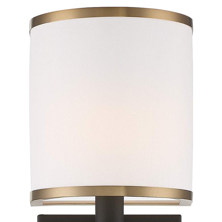 Image 5 Crystorama Sloane 20"High Vibrant Gold Black Forged Wall Sconce more views
