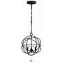 1_Crystorama Solaris 12 1/2" Wide Black 3-Light Chandelier