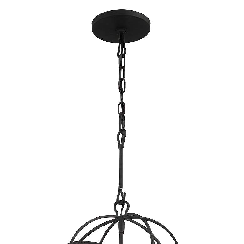 Image 4 Crystorama Solaris 12 1/2" Wide Black 3-Light Chandelier more views