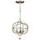 Crystorama Solaris 12" Wide 3-Light Modern Orb Pendant Light