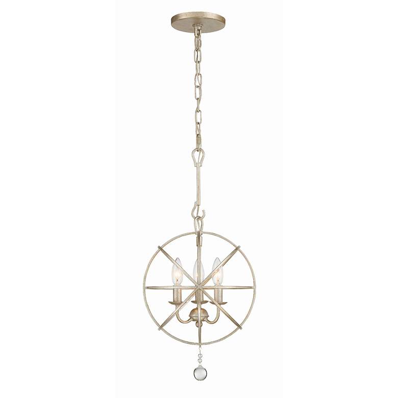 Image 3 Crystorama Solaris 12" Wide 3-Light Modern Orb Pendant Light more views