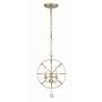 3_Crystorama Solaris 12" Wide 3-Light Modern Orb Pendant Light more views