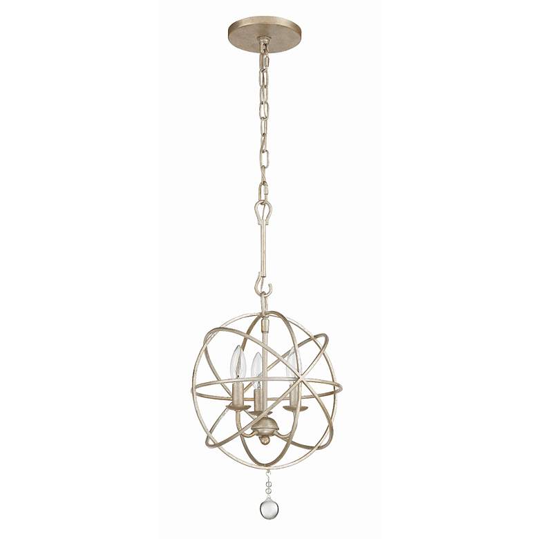 Image 4 Crystorama Solaris 12" Wide 3-Light Modern Orb Pendant Light more views