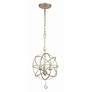 4_Crystorama Solaris 12" Wide 3-Light Modern Orb Pendant Light more views