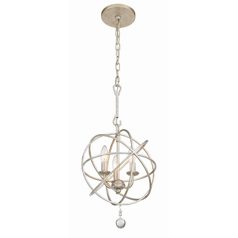 Image 5 Crystorama Solaris 12" Wide 3-Light Modern Orb Pendant Light more views