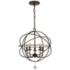Crystorama Solaris 17" Wide English Bronze 5-Light Pendant