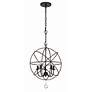 4_Crystorama Solaris 17" Wide English Bronze 5-Light Pendant more views