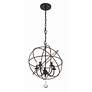 5_Crystorama Solaris 17" Wide English Bronze 5-Light Pendant more views